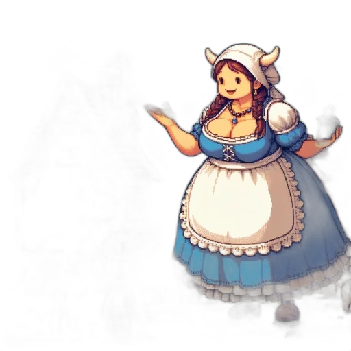 dress, staff, concept art, pixel art transparent PNG cut-out