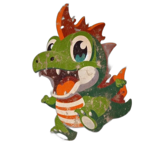 dragon, creature, staff, animal transparent PNG cut-out