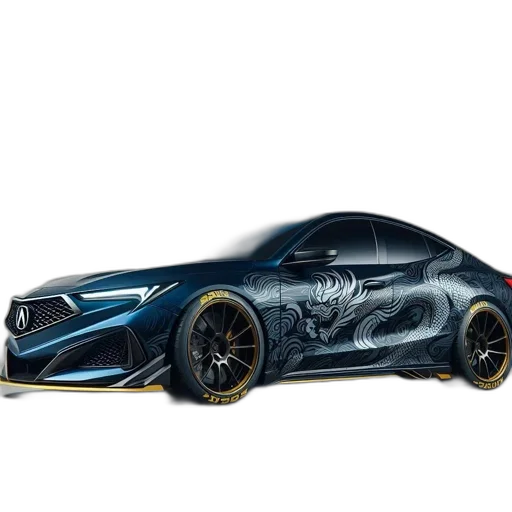 car, dragon, concept art, 3d render transparent PNG cut-out