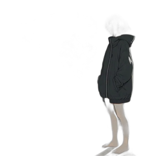 jacket, dress, staff, 3d render transparent PNG cut-out