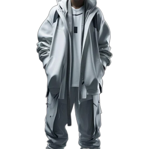 jacket, robot, concept art, 3d render transparent PNG cut-out