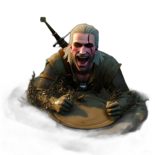 weapon, creature, face, staff transparent PNG cut-out