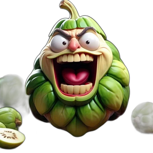 food, creature, face, crown transparent PNG cut-out