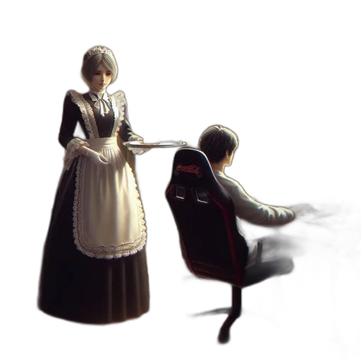 dress, furniture, staff, robot transparent PNG cut-out