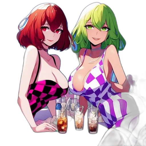 dress, bottle, pixel art, anime transparent PNG cut-out