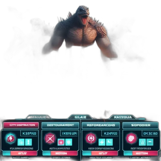 creature, concept art, 3d render, vaporwave transparent PNG cut-out