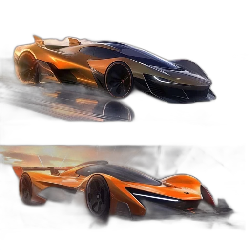 car, concept art, 3d render, photorealistic transparent PNG cut-out