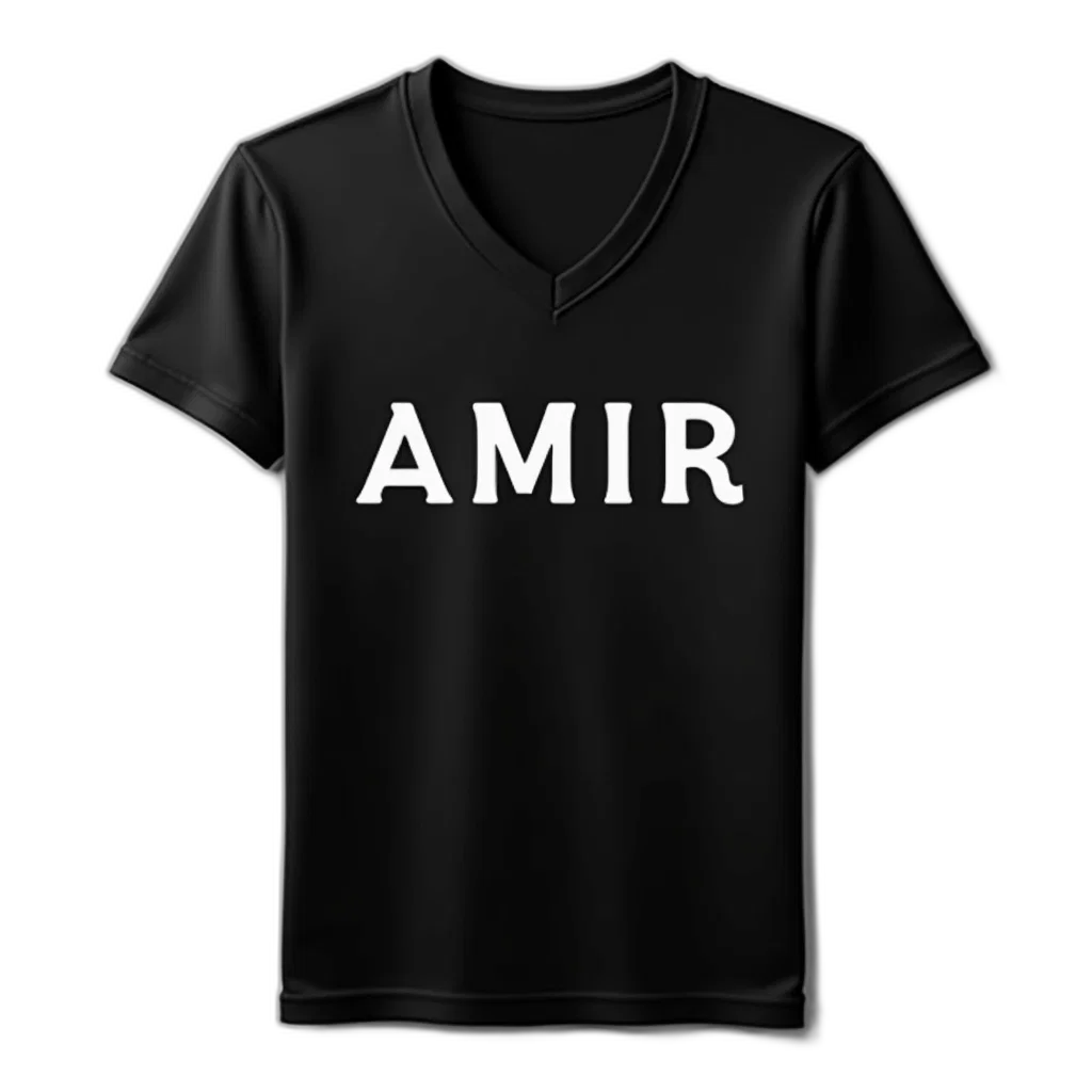 3d render, black, t-shirt, word transparent PNG cut-out