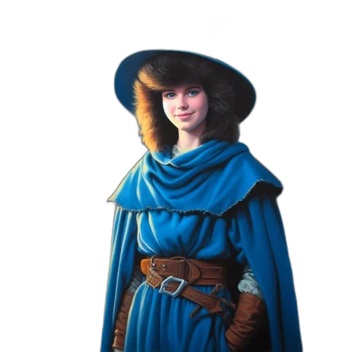 dress, staff, hat, jacket transparent PNG cut-out