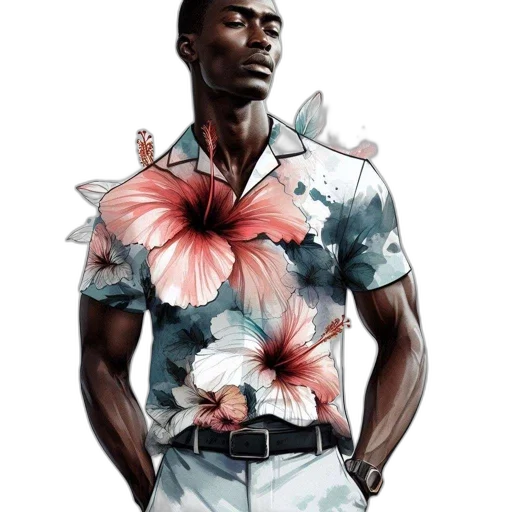 flower, dress, jacket, photorealistic transparent PNG cut-out