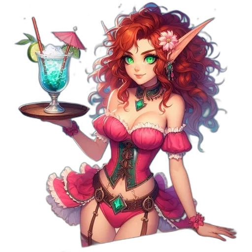 dress, fantasy art, concept art, pixel art transparent PNG cut-out