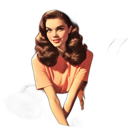 dress, face, cartoon, photorealistic transparent PNG cut-out
