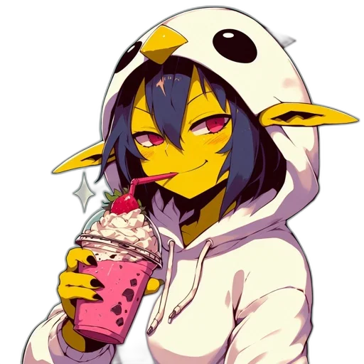 staff, creature, food, vaporwave transparent PNG cut-out