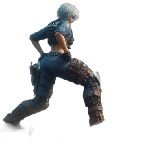 weapon, robot, jacket, creature transparent PNG cut-out