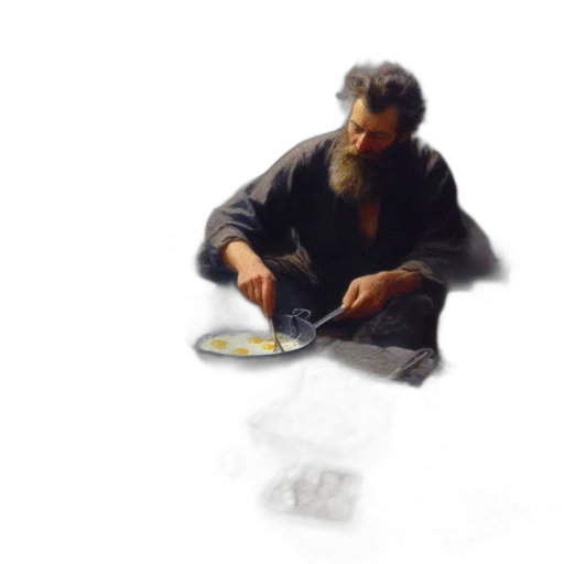 food, concept art, oil painting, pixel art transparent PNG cut-out