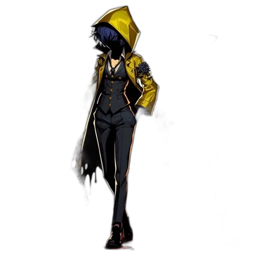 jacket, staff, hat, mask transparent PNG cut-out
