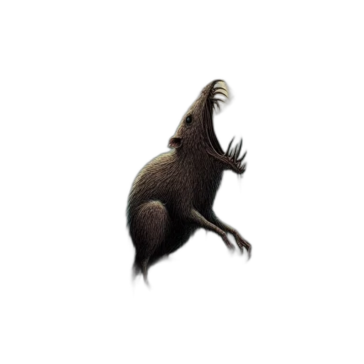 animal, creature, dragon, hair transparent PNG cut-out