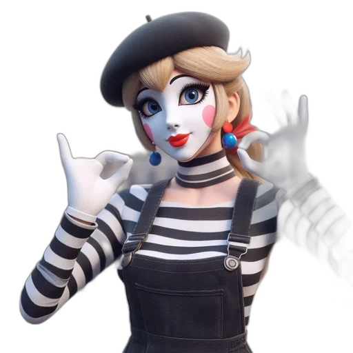 face, 3d render, concept art, cartoon transparent PNG cut-out