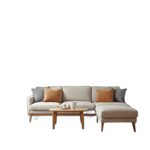furniture, 3d render, photorealistic, earth tones transparent PNG cut-out