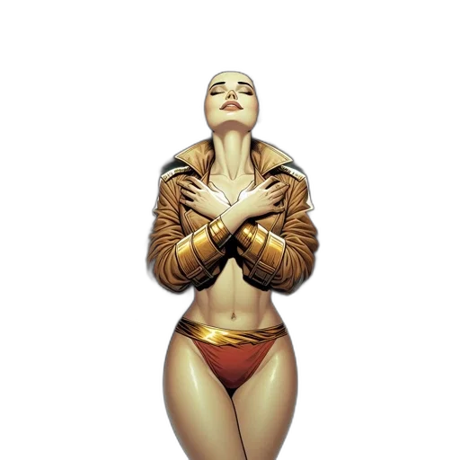 jacket, jewelry, comic book art, concept art transparent PNG cut-out