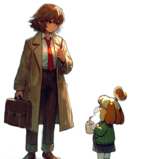 jacket, staff, hat, concept art transparent PNG cut-out
