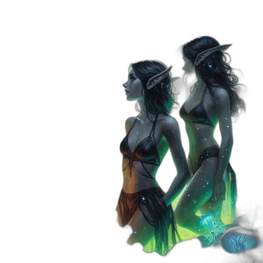 concept art, fantasy art, comic book art, watercolor transparent PNG cut-out