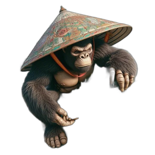 hat, umbrella, staff, animal transparent PNG cut-out