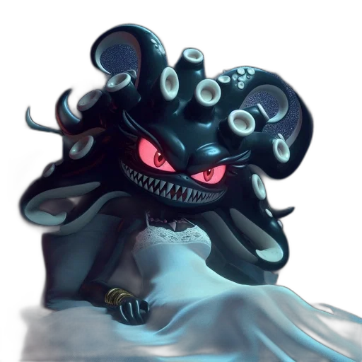 creature, mask, dragon, staff transparent PNG cut-out