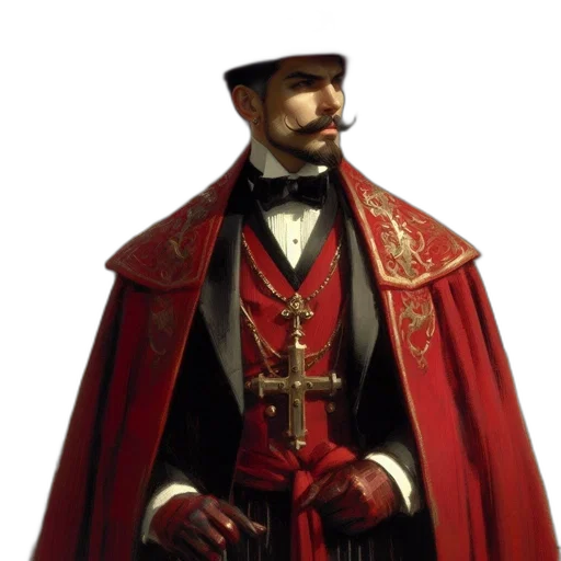 staff, hat, crown, jacket transparent PNG cut-out