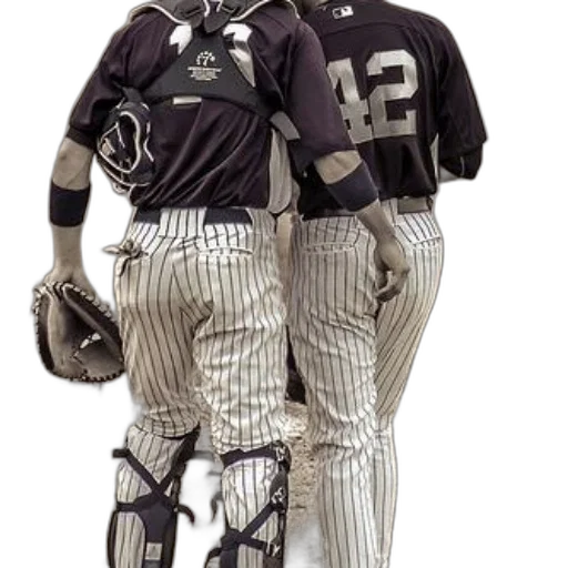 two, baseball, players, one transparent PNG cut-out