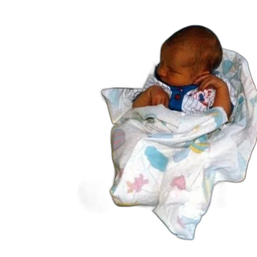 photorealistic, baby, wrapped, blanket transparent PNG cut-out