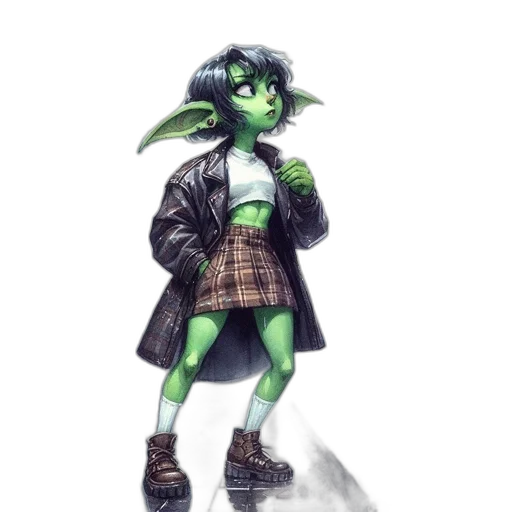 jacket, staff, creature, dress transparent PNG cut-out