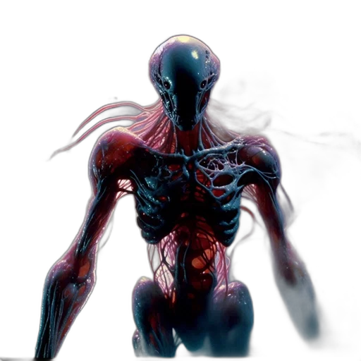robot, creature, concept art, 3d render transparent PNG cut-out