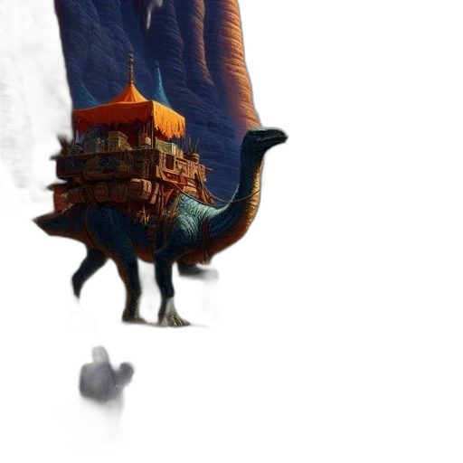 dragon, creature, animal, staff transparent PNG cut-out