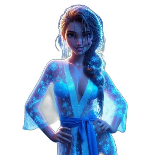 dress, staff, fantasy art, concept art transparent PNG cut-out