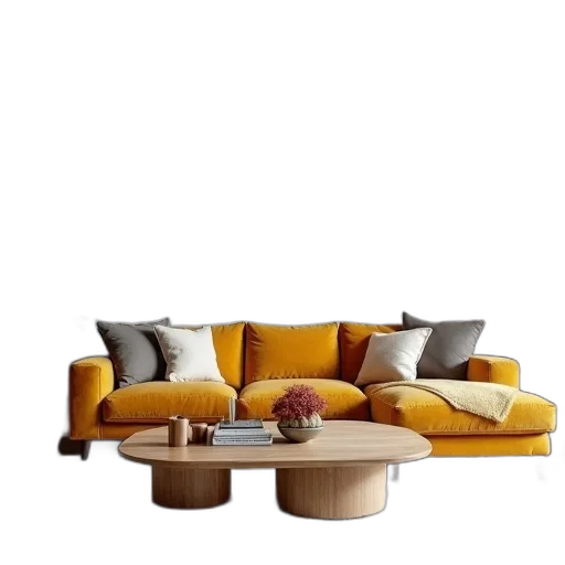 furniture, 3d render, photorealistic, golden transparent PNG cut-out