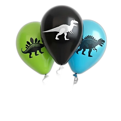 3d render, set, three, balloons transparent PNG cut-out