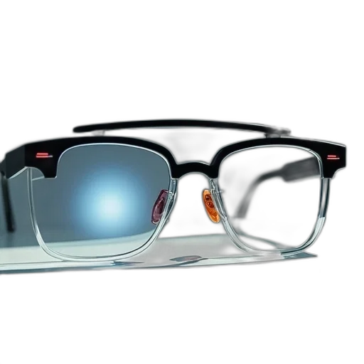 3d render, google, glass, smart transparent PNG cut-out