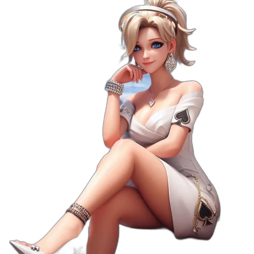 dress, staff, robot, concept art transparent PNG cut-out