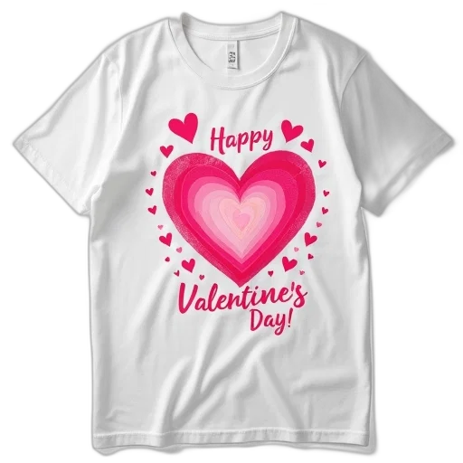 white, t-shirt, pink, heart transparent PNG cut-out