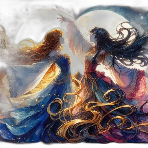 fantasy art, concept art, watercolor, comic book art transparent PNG cut-out