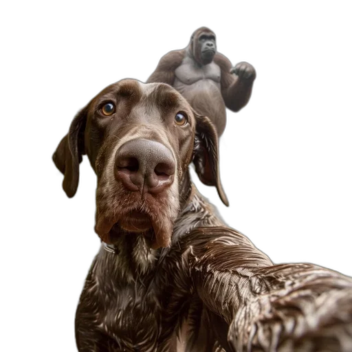 animal, staff, creature, photorealistic transparent PNG cut-out