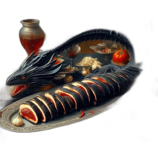 dragon, food, animal, creature transparent PNG cut-out