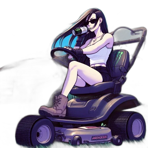 car, robot, concept art, cyberpunk transparent PNG cut-out