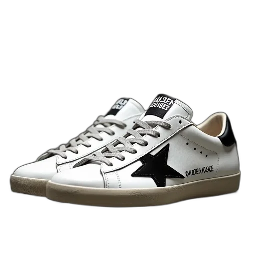 shoes, monochrome, golden, goose transparent PNG cut-out