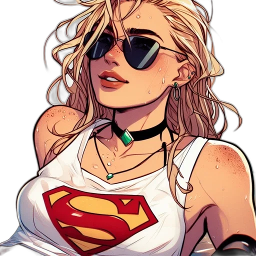 comic book art, concept art, cartoon, cyberpunk transparent PNG cut-out