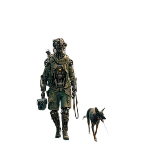 animal, robot, creature, staff transparent PNG cut-out