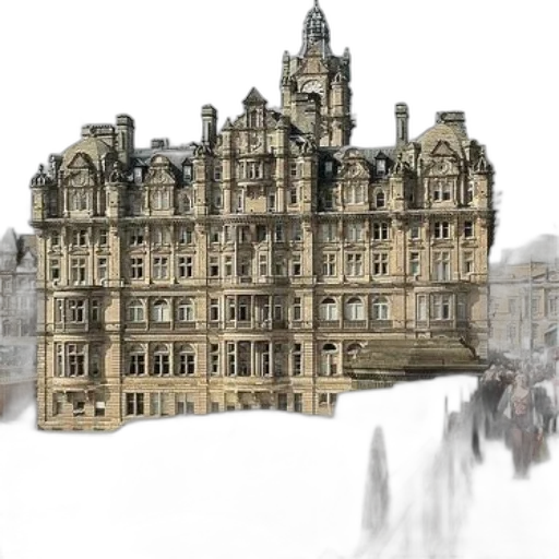 building, concept art, photorealistic, 3d render transparent PNG cut-out