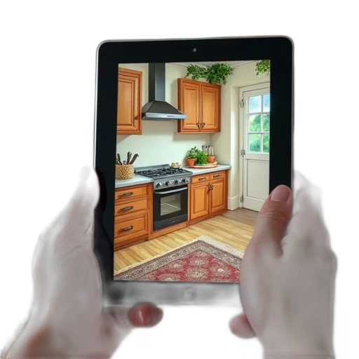 3d render, tablet, screen, showing transparent PNG cut-out