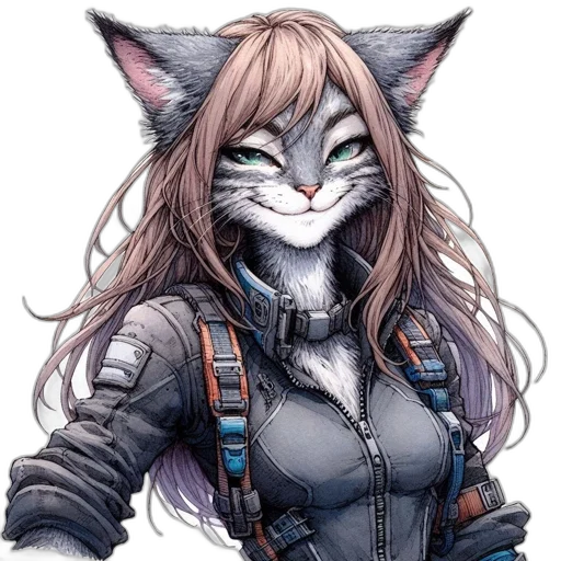 jacket, staff, comic book art, concept art transparent PNG cut-out